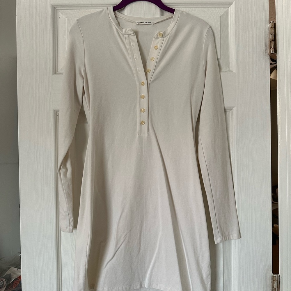 Reformation Cream Long Sleeve Top